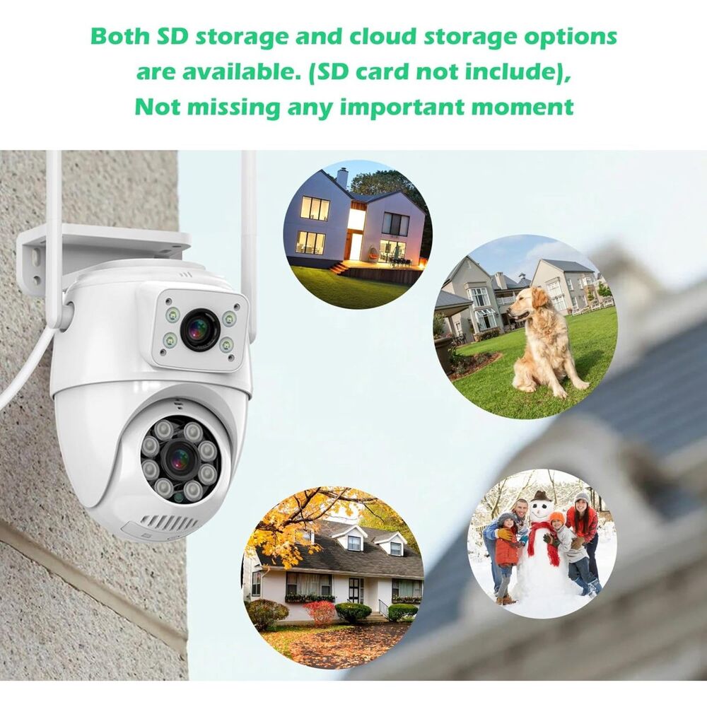 【Dual Lens Linkage】Wireless Security Camera Outdoor